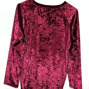 Velvet burgundy long sleeve